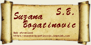 Suzana Bogatinović vizit kartica